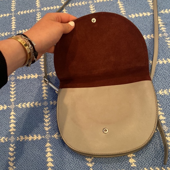 Theory bag. Red interior. Can be crossbody or clutch - Picture 2 of 2